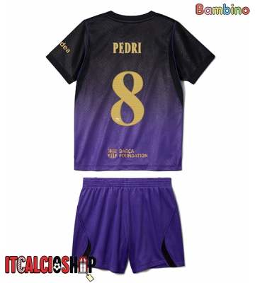 Barcelona Pedri Gonzalez #8 Seconda Maglia Bambino 2026-27 Manica Corta (+ Pantaloni corti)